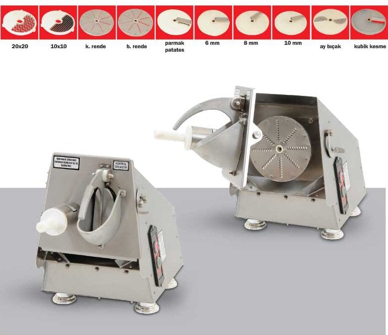 Süpermikser 6 Bıçaklı Sebze Doğrama Makinası Setüstü
