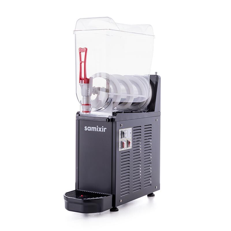 Samixir SLUSH12 Mono Ice Slush Granita Milkshake ve Soğuk Meyve Suyu Dispenseri, 12 L, Siyah
