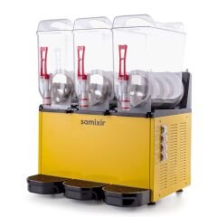 Ice slush makinenizi kaliteli ice slush konsantresi ile tamamlamak için tıklayın!Samixir SLUSH36.Y Ice Slush Triple Milkshake Meyve Suyu Dispenseri, 12+12+12 L, Sarı