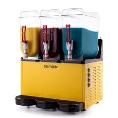 Ice slush makinenizi kaliteli ice slush konsantresi ile tamamlamak için tıklayın!Samixir SLUSH36.Y Ice Slush Triple Milkshake Meyve Suyu Dispenseri, 12+12+12 L, Sarı